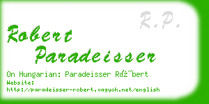 robert paradeisser business card